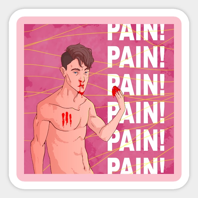 Pain, Pain! Sticker by omairalmanifi